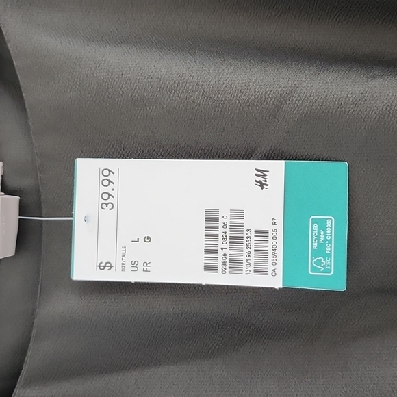 🥳🎉 HOST PICK ⭐️NWT H&M Pleated Satin Dress w/ Sash BNWT Deep Moss Green LARGE - Picture 3 of 5